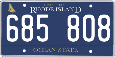 RI license plate 685808