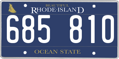 RI license plate 685810