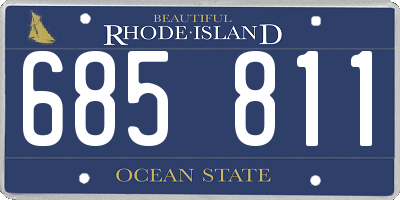 RI license plate 685811