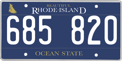 RI license plate 685820