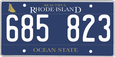 RI license plate 685823