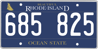 RI license plate 685825