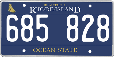 RI license plate 685828