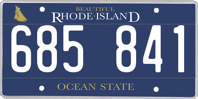 RI license plate 685841