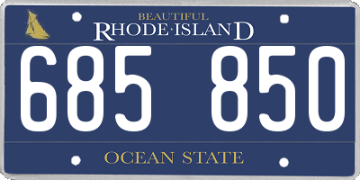 RI license plate 685850