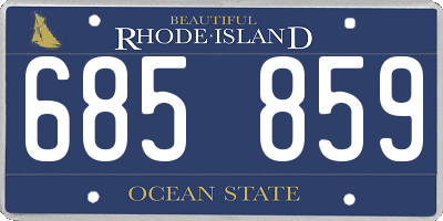 RI license plate 685859