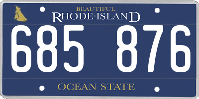 RI license plate 685876