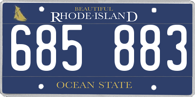 RI license plate 685883