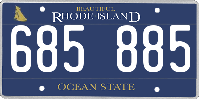 RI license plate 685885