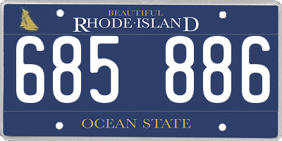 RI license plate 685886