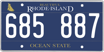 RI license plate 685887