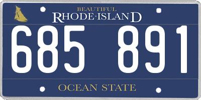 RI license plate 685891