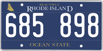RI license plate 685898
