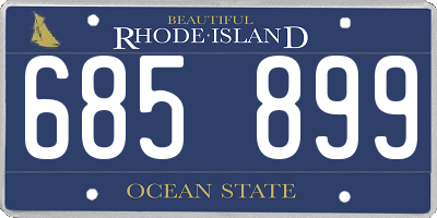 RI license plate 685899
