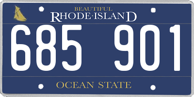 RI license plate 685901