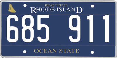 RI license plate 685911