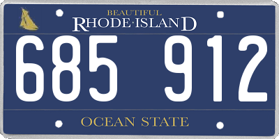 RI license plate 685912