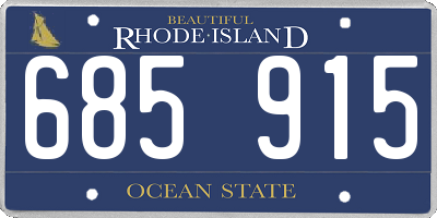RI license plate 685915