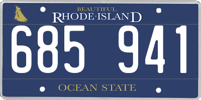RI license plate 685941