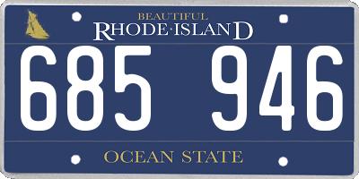 RI license plate 685946