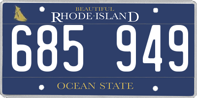 RI license plate 685949