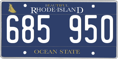 RI license plate 685950