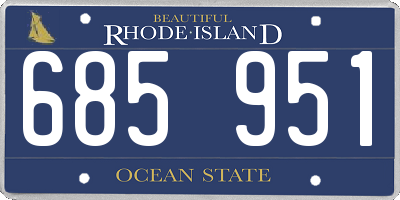 RI license plate 685951