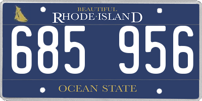 RI license plate 685956