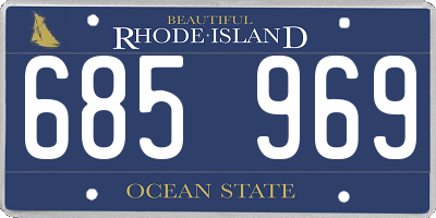 RI license plate 685969