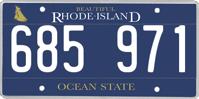 RI license plate 685971