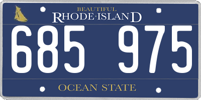 RI license plate 685975