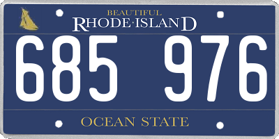 RI license plate 685976