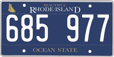 RI license plate 685977