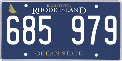 RI license plate 685979