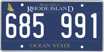 RI license plate 685991