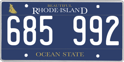 RI license plate 685992