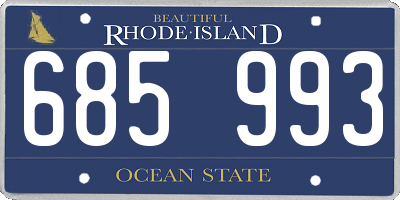 RI license plate 685993