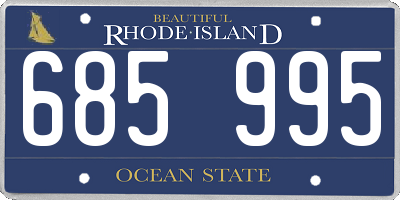RI license plate 685995