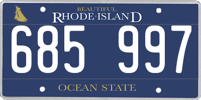 RI license plate 685997