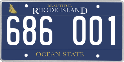 RI license plate 686001