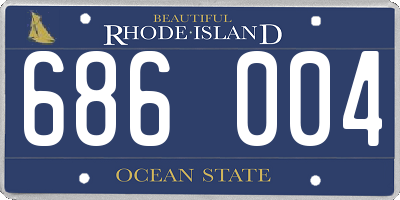 RI license plate 686004