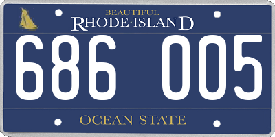 RI license plate 686005