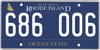 RI license plate 686006