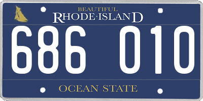 RI license plate 686010