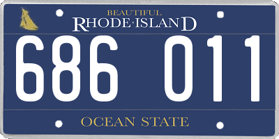 RI license plate 686011