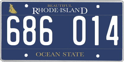 RI license plate 686014