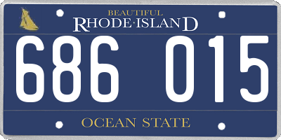RI license plate 686015