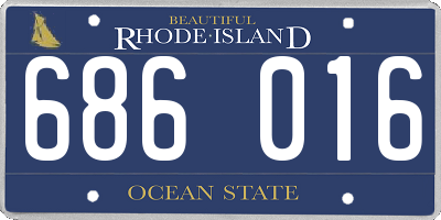 RI license plate 686016