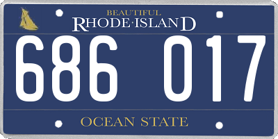 RI license plate 686017