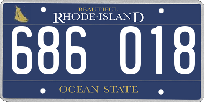 RI license plate 686018